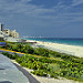 La spiaggia di Cancun nella parte sud della zona hotelera