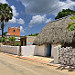 Una casa maya con tetto di paia (palapa)