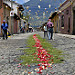 Tappeti di fiori per le vie di Antigua