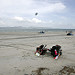 Raggiungo la spiaggia di Punta Chame dove praticano il kite surf
